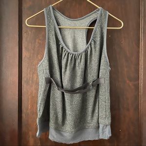 V.P.L. Grey Tank with Silver Lurex